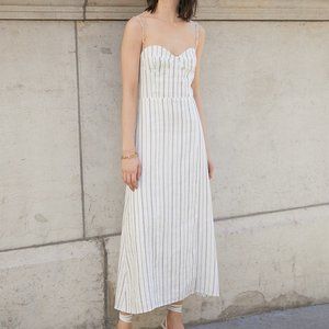 Belle Linen Stripe Dress